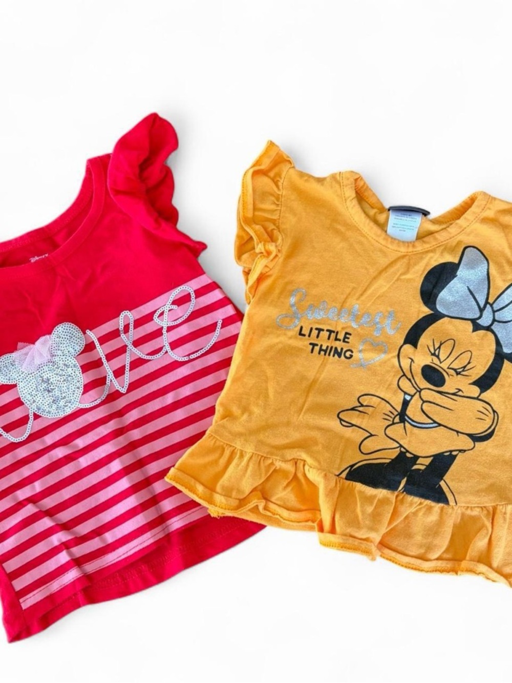 Disney Girls' Minnie Mouse Graphic Ruffle Tees 2T